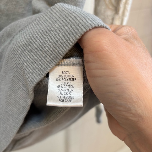 Apt 9 Gray Sweatshirt with Lace Sleeves XS Cottagecore Twee Fairy Washable - Picture 6 of 7